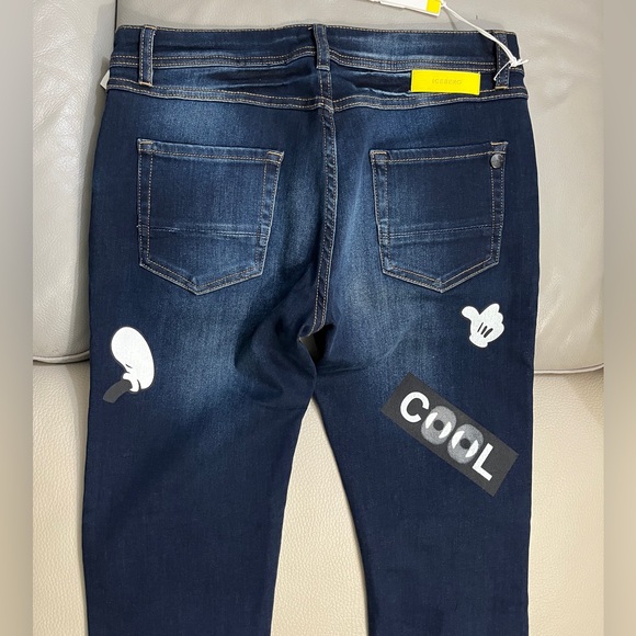 NWT-Iceberg x Disney Mickey Mouse Women’s Distressed Boyfriend Jeans - Size 28 - Picture 6 of 9